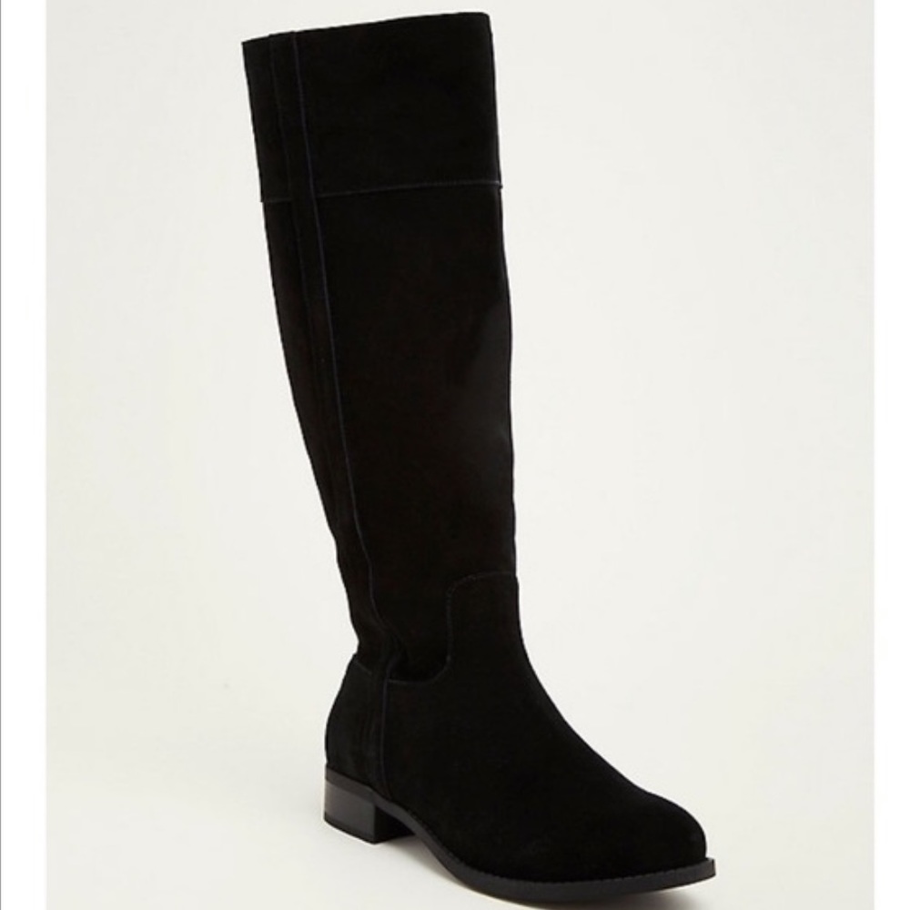 NWT Torrid sz 10 blk genuine suede knee high boots
